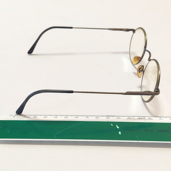 Polo Round Lens Gold Frame Unisex Eyeglasses - Picture 7 of 10